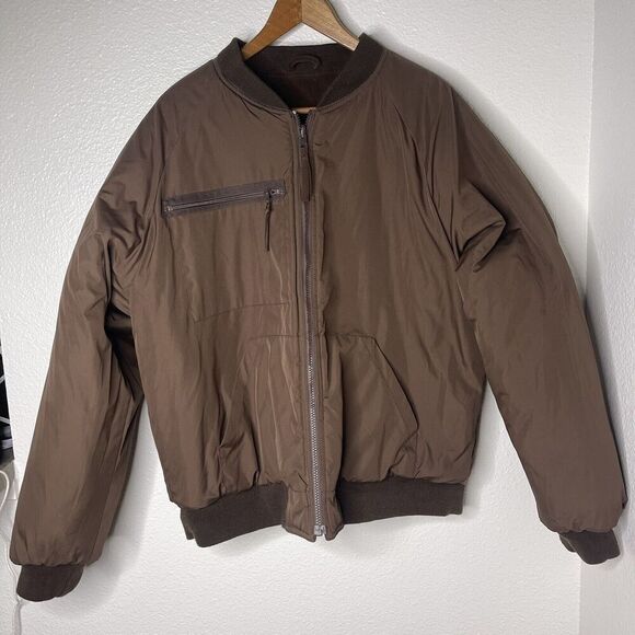 Gamehide REVERSABLE Jacket Men Size L Brown pocket Coat Bomber Style Hunting - Picture 8 of 9